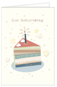 Geburtstagskarte Kuchen